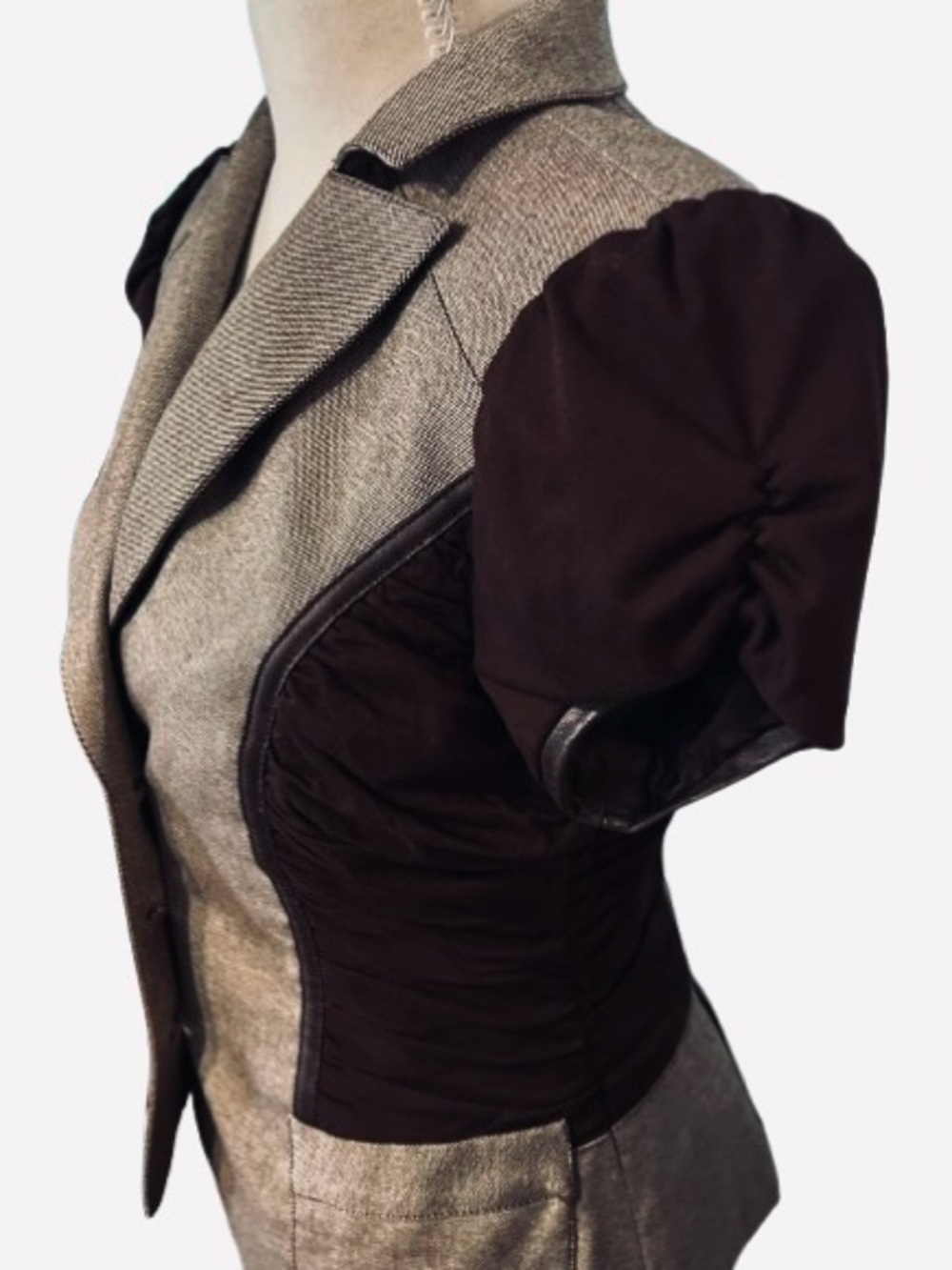 NWT 2-Pc BEBE Skirt Suit Jacket Blazer Y2K 90s Small Vintage Mini Designer New - Picture 12 of 16